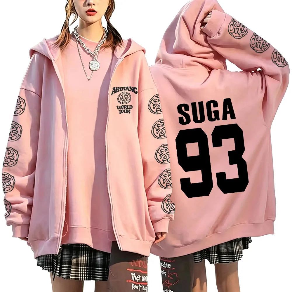 Y2K Graphic Zip-Up Hoodie