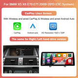 RoadTop 10.25"/12.3" Wireless CarPlay & Android Auto Screen for BMW X5 X6