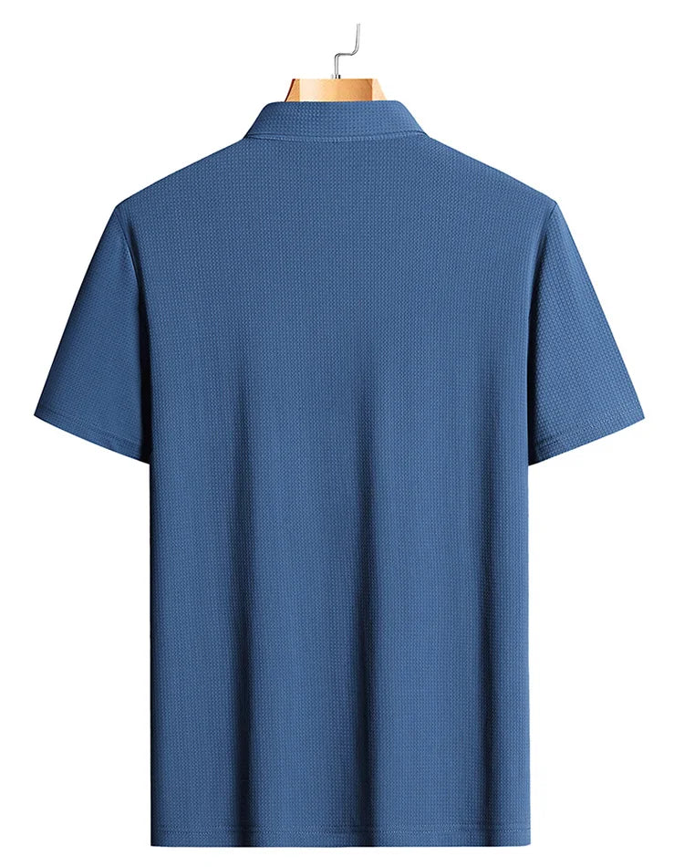 Men's Breathable Mesh Polo Shirt – Ice Silk Summer Top