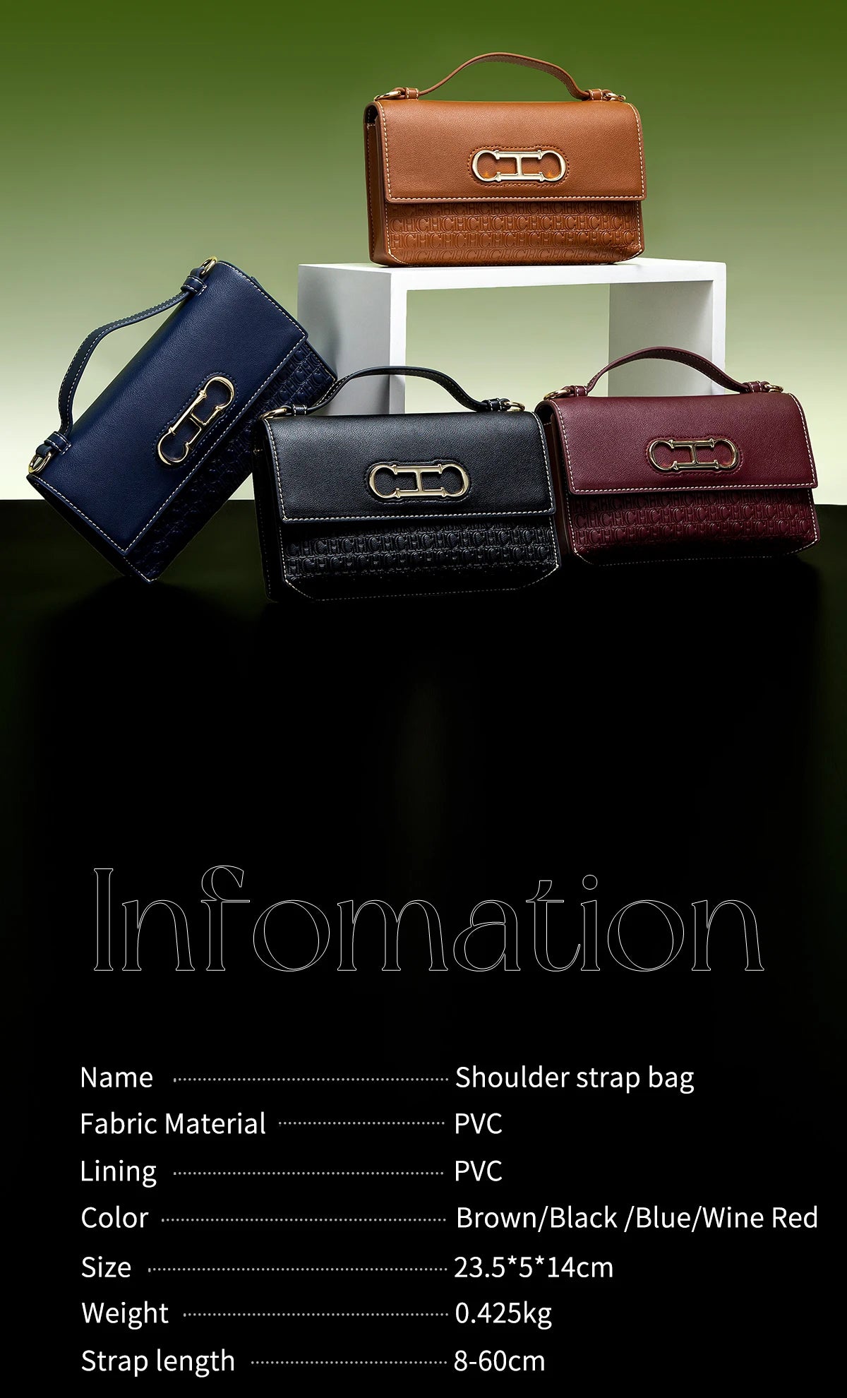 Letter Print Crossbody Satchel