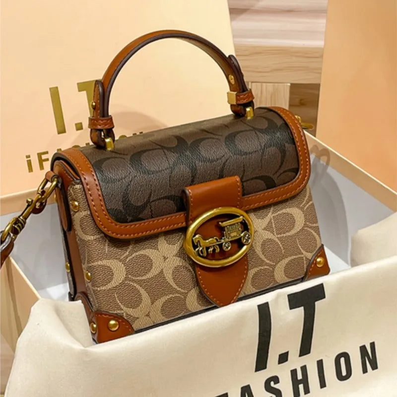 Contrast Color Luxury Box Bag