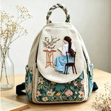 Luxury 3D Pumpkin Pattern Women Travel Backpack High Quality Linen Female Backpack Fashion Prettry Style Girls Daypack Backpack