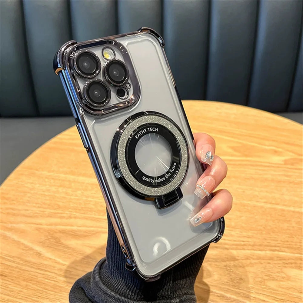 Luxury Shockproof Clear Ring Case