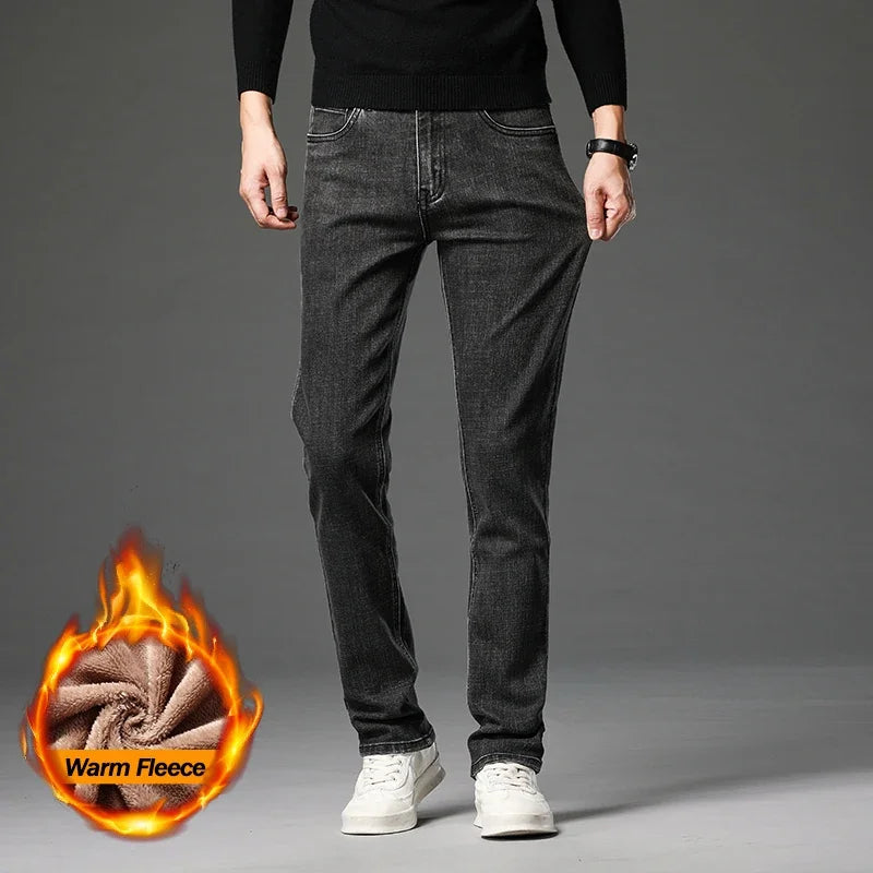 Men's Fleece-Lined Stretch Jeans