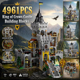 King of Crows Medieval Castle Building Blocks Set 4961PCS Fortress Construction Bricks Model Kit Assembly Toys for Adults Gift