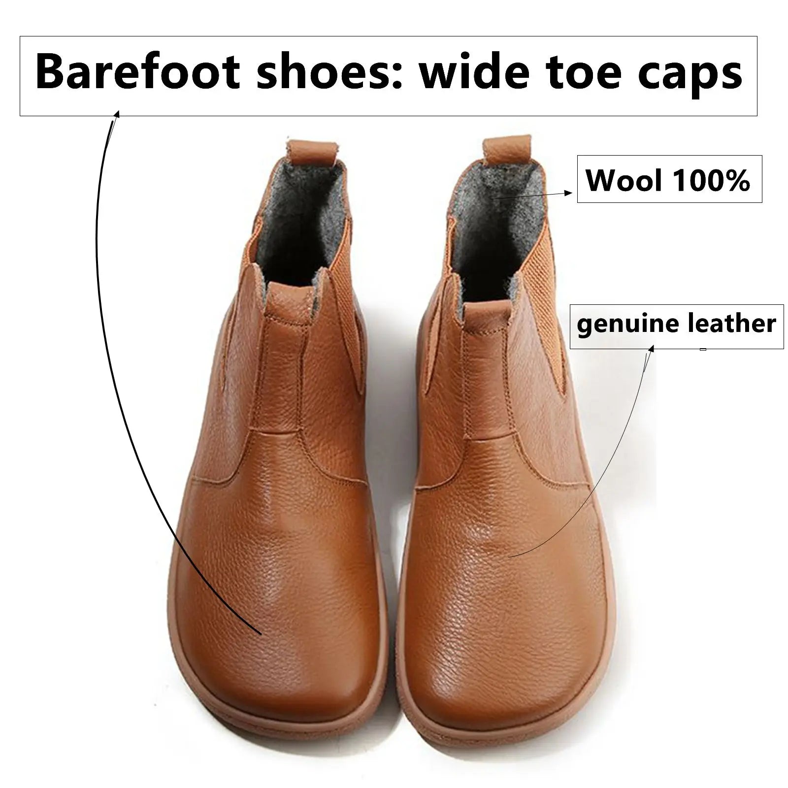 Men’s Barefoot Leather Chelsea Boots