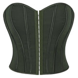 Leopard Print Strapless Corset Crop Top - USA Made Quality