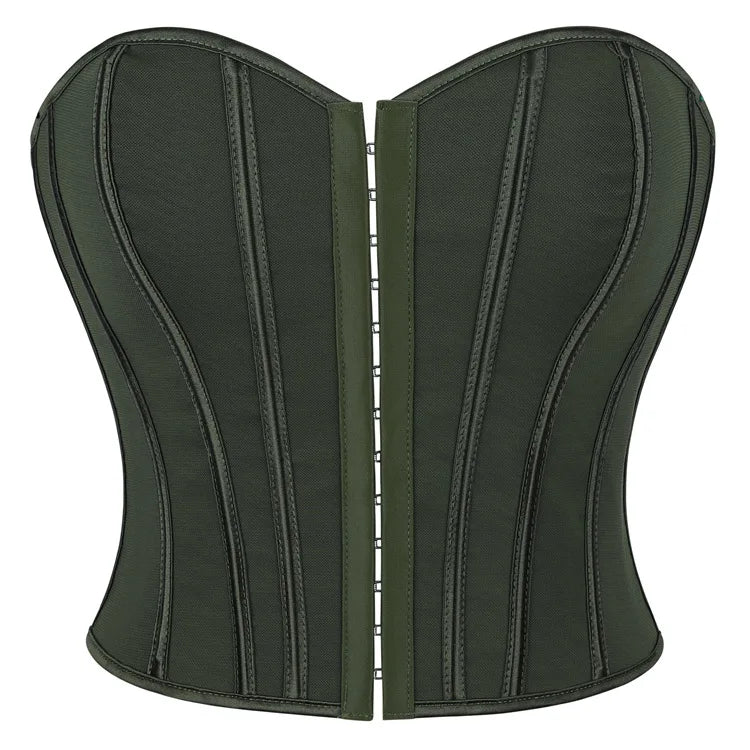 Leopard Print Strapless Corset Crop Top - USA Made Quality