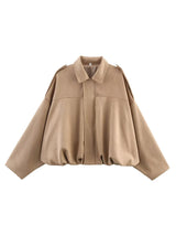 Women's Vintage Bomber Jacket – Effortless Chic