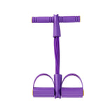 6 Tubes Natural Rubber Pedal Resistance Bands with Handles Multifunctional Yoga Pedal Puller Elastic Tension Rope Full Body Slimming Stretching Trainer Fitness Exercise Equipment for Abdomen Waist Arm Leg Home Gym Yoga Workou