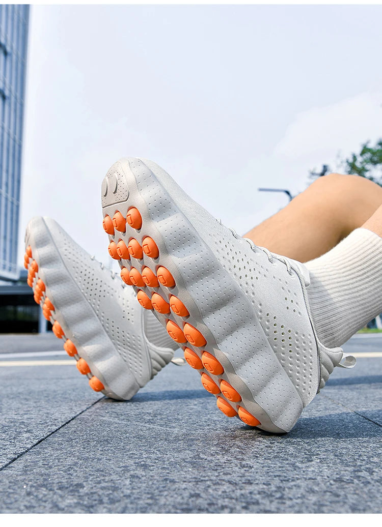 ClaWave Unisex Massage Cushioning Running Sneakers — Breathable Knit, Non-Slip
