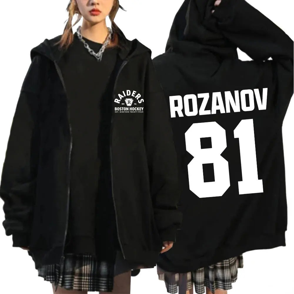 Ilya Rozanov 81 Boston Raiders Fleece Zip Hoodie