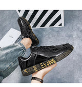 Men's Glitter Lace-Up Streetwear Sneakers
