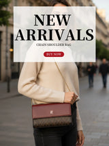 Luxury Letter Color Block Crossbody Chain Bag