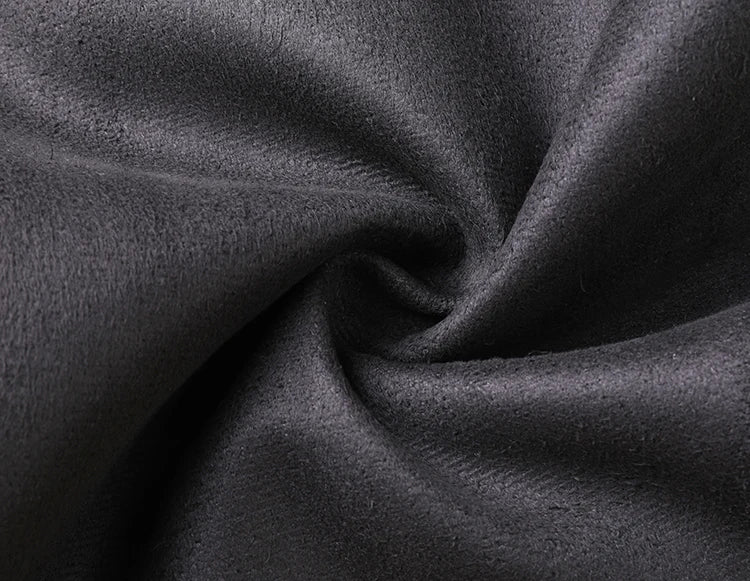 Women's High Waist Faux Leather Wide Leg Fleece Pants
