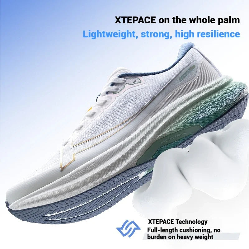Xtep 2000km Plus Running Shoes 2025 New Spring Comfortable Anti-slip Cushioned Men's Training Jogging Sneakers 875319110001