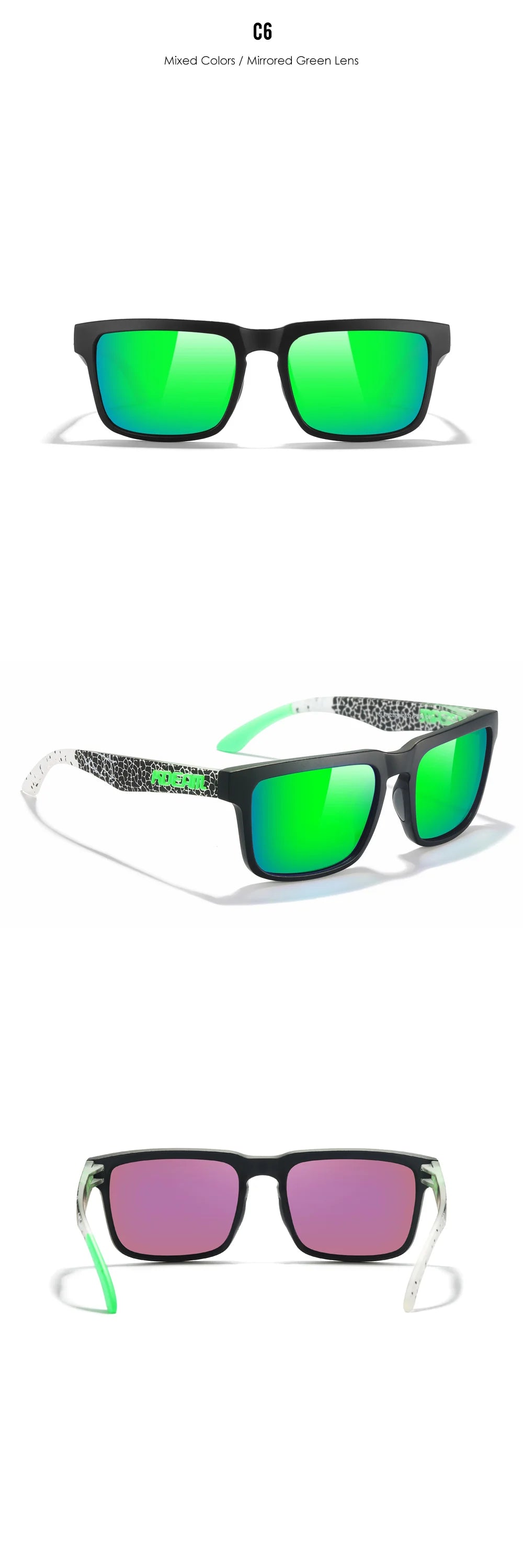 KDEAM Large Size Men's Sunglasses Polarized Photochromic Night Vision Goggles Oversized Sun Glasses With 154mm Width KD332 PLUS