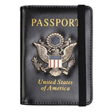 USA Passport Cover PU Leather, Personalized American Passport Holder for Men & Women, US Travel Document Case