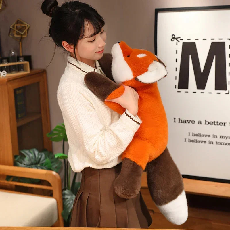 Plush Animal Cuddle Pillow – Raccoon, Fox & Red Panda