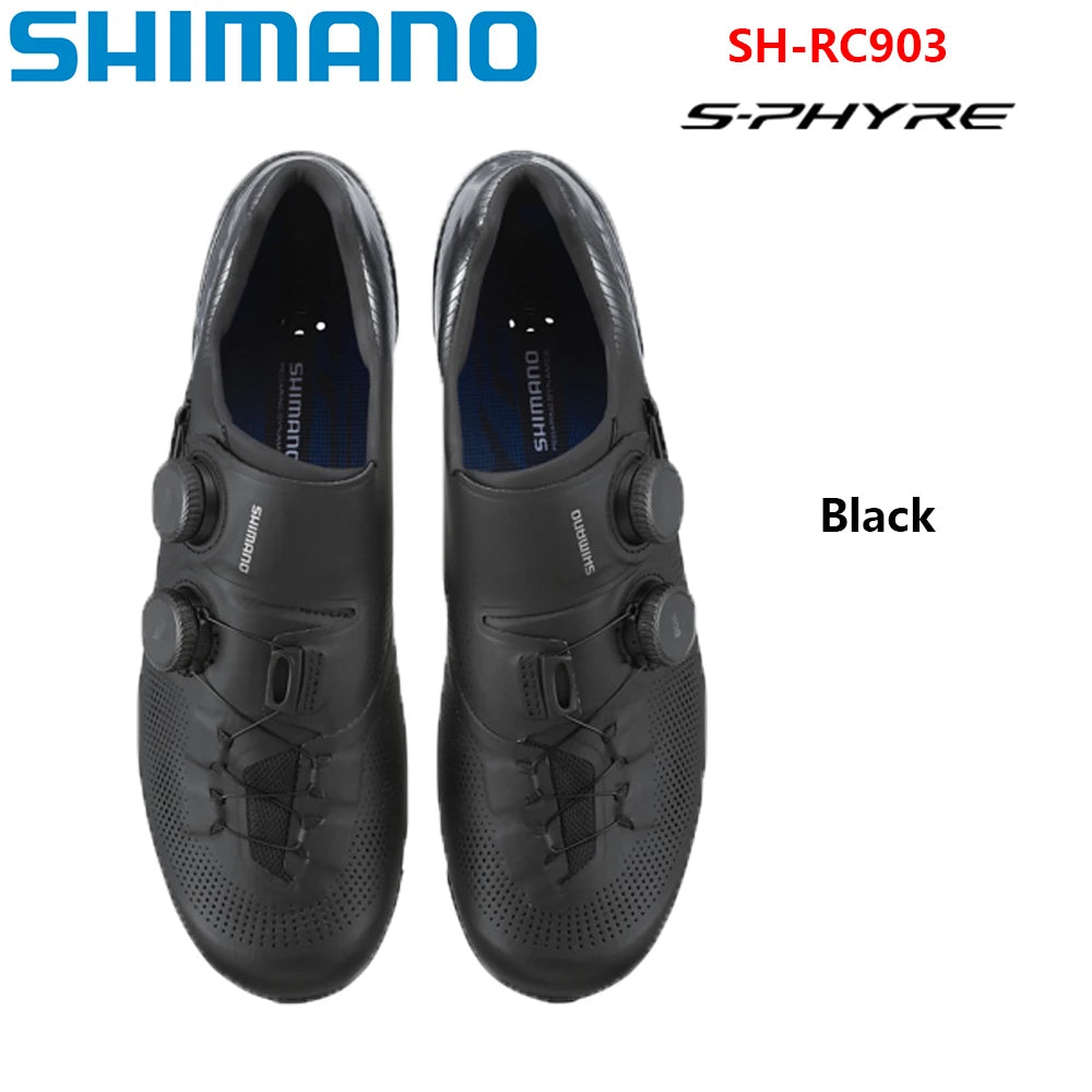SHIMANO SH-RC903 Road Bike Shoes RC9 RC903PWR S-PHYRE Road Bike Self-locking Shoes Competition Carbon Fiber Bottom Cycling Shoes