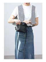 Women's Real Leather Crossbody Bags Luxury Designer Soft Black Shoulder Bag Cowhide Small Size Versatile Fashion Purses