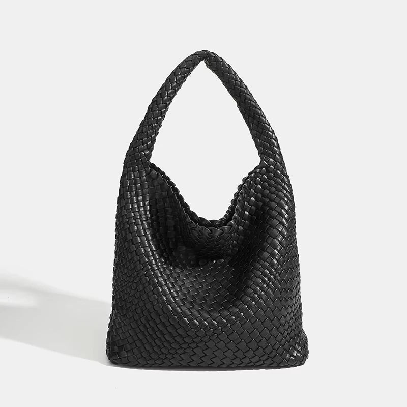 Shoulder bag Woven Bag for Women Europe and the United States popular PU leather soft fabric women underarm bag