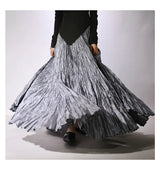 Elegant High-Waist Pleated Maxi Skirt for Women