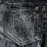 Y2K Phantom Spider Patch Baggy Jeans