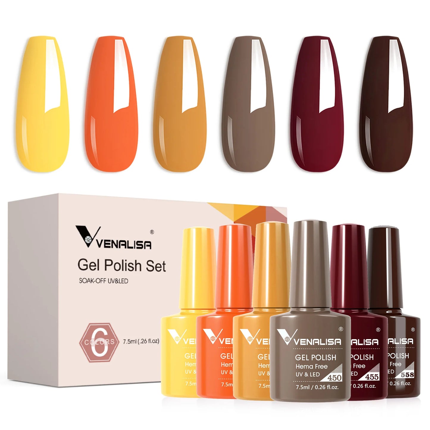 Venalisa TPO/HEMA-Free 6pc Gel Polish Kit 7.5ml