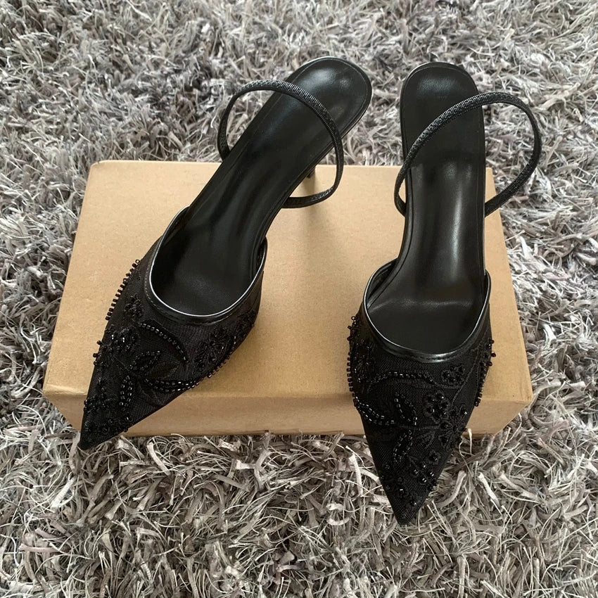 Women's Mesh Slingback Heels