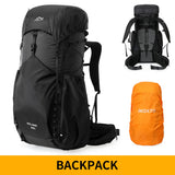 55L Internal Frame Waterproof Hiking Camping Backpack with Rain Cover, Large Lightweight Travel Daypack Rucksack for Climbing