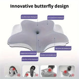 2026 New Solid Color Special-shaped Horn Pillow, Butterfly Pillow Memory Cotton Slow Rebound Neck Protection Sleep Pillow