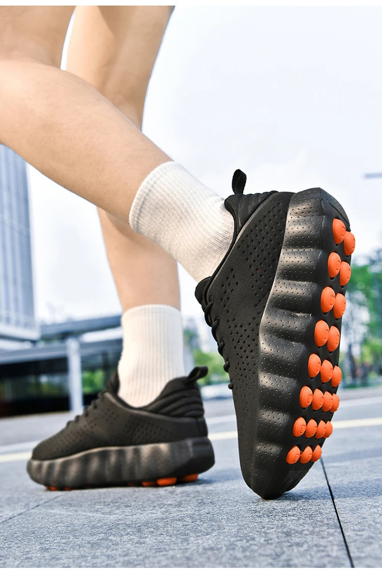 ClaWave Unisex Massage Cushioning Running Sneakers — Breathable Knit, Non-Slip