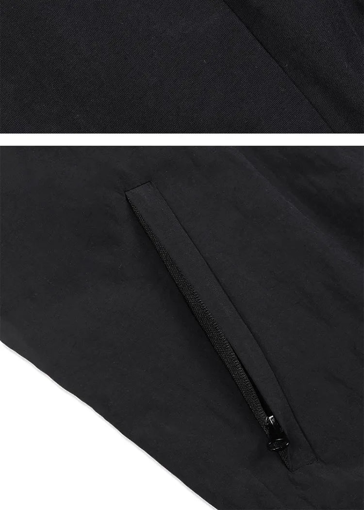 Jinx Team Black Jacket Unisex Windbreaker Sports Coat Men Women Loose Track Activewear Long Sleeve Top Embroidery Y2k Outerwears