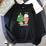 Bubu Dudu Cute Cartoon Printed Fleece Hoodie - Unisex Hip Hop Loose Streetwear
