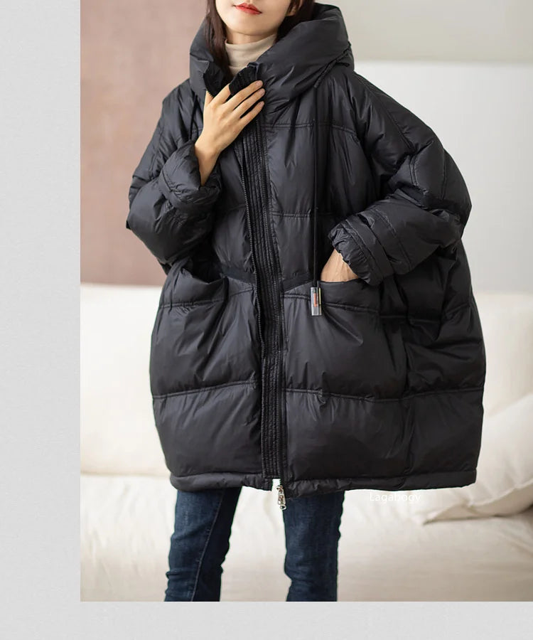 Women’s Oversized White Duck Down Puffer
