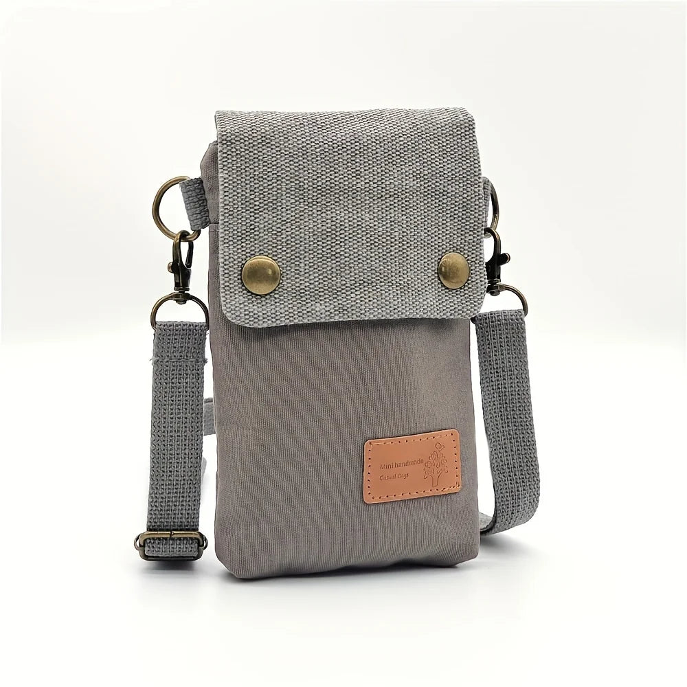 Mini Canvas Crossbody Phone Bag