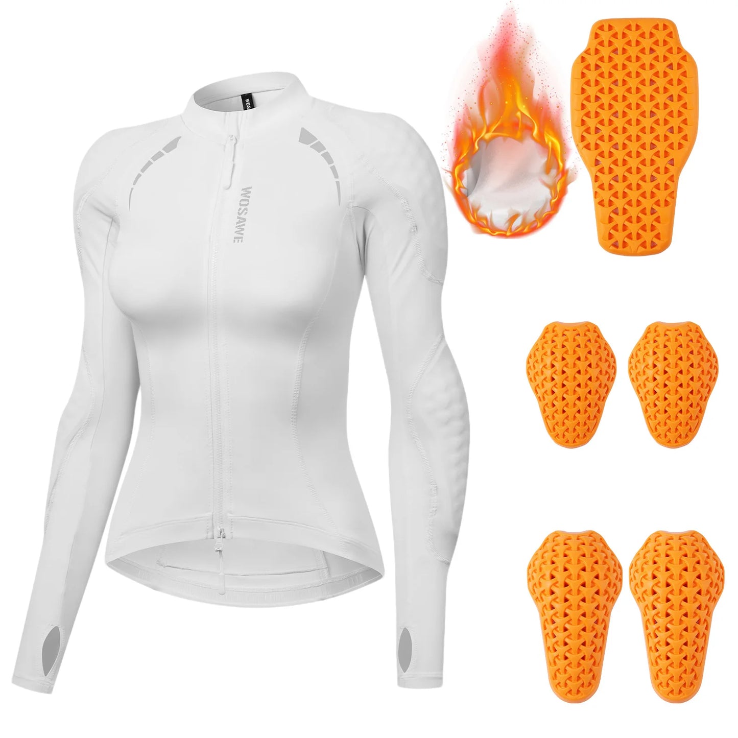 WOSAWE Women Motorcycle Jacket Downhill Motocross Motorbike Reflective Summer Biker Riding Clothing Apparel