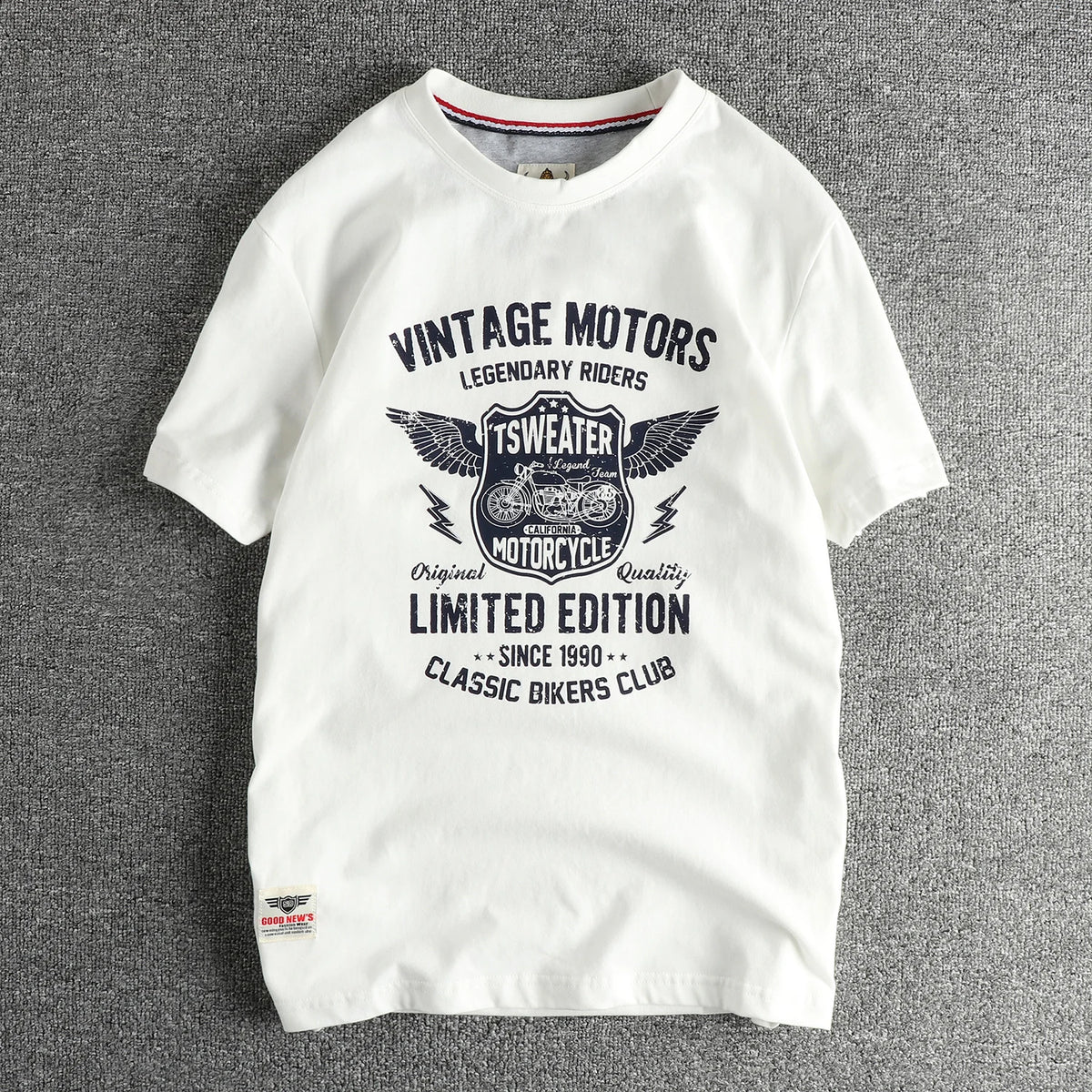 Men's Vintage Motorcycle Cotton T-Shirt