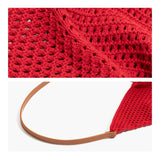 MABULA Casual Woven Beach Large Capacity Slouchy Shoulder Bag Hollow Out Weaving Underarm Bags Holiday Tote Handbag for Women