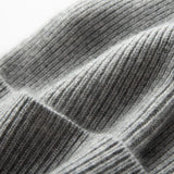 MERRILAMB Men's Pure Cashmere Ribbed Beanie | Soft & Warm