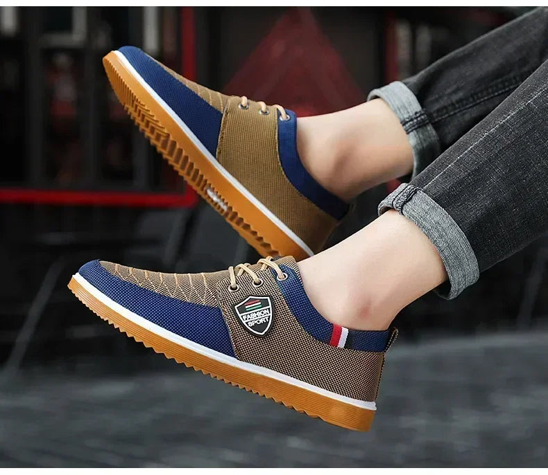 Best Selling Men's casual shoes Vulcanized Work loafers Mesh Lightweight Man sports shoes Canvas Shoes for Men