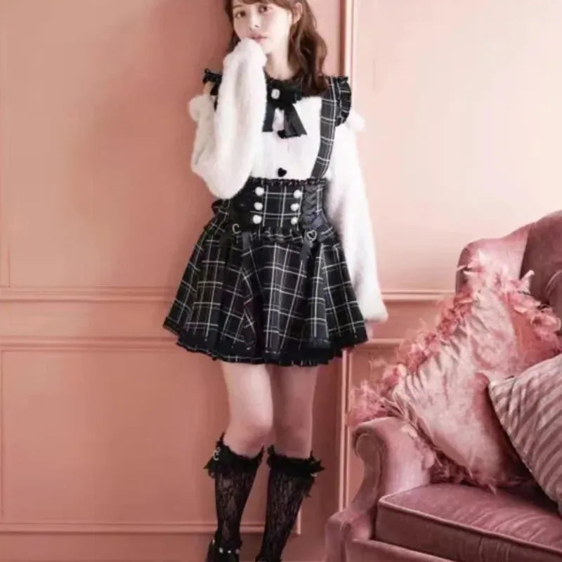 Kawaii Lolita Suspender Skirt Set – Sweet A-Line Mini