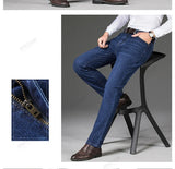 Cotton Men's Jeans Denim Pants Brand Classic Clothes Overalls Straight Trousers for Men Black Oversize Large Size 35 40 42 44 46