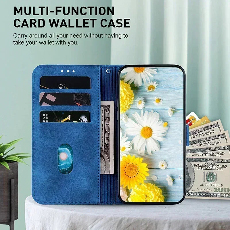 Motorola Moto Magnetic Faux Leather Wallet Phone Case