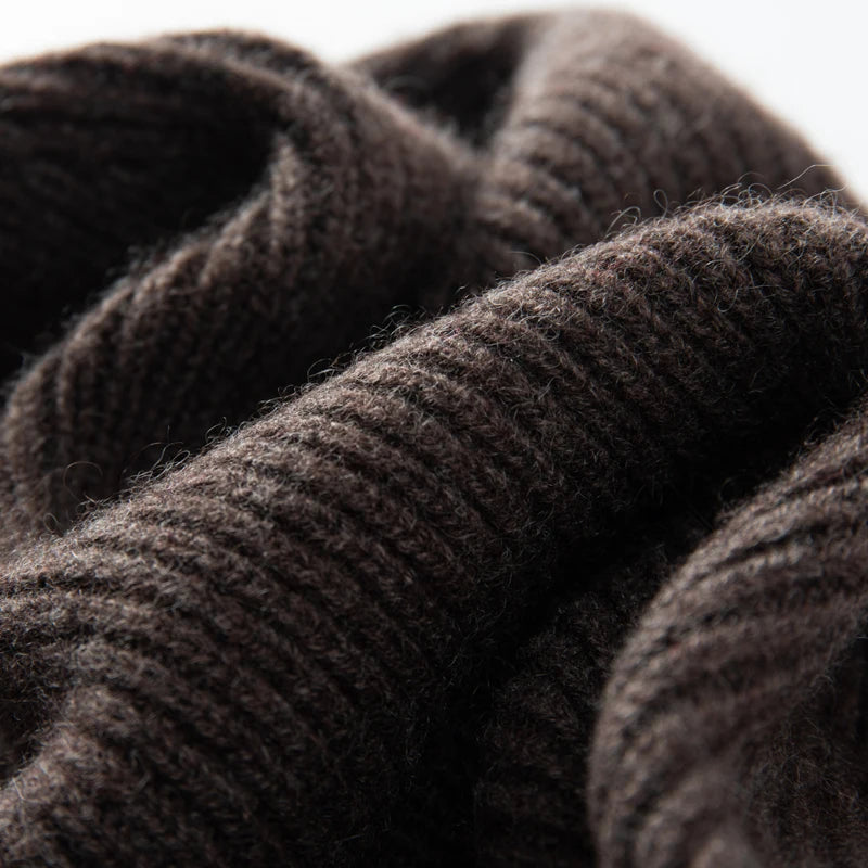 MERRILAMB 100% Cashmere Knit Beanie – Unisex Winter Hat