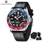 PAGANI DESIGN GMT Automatic Watch — Sapphire Crystal, 10-Bar Waterproof, 40mm