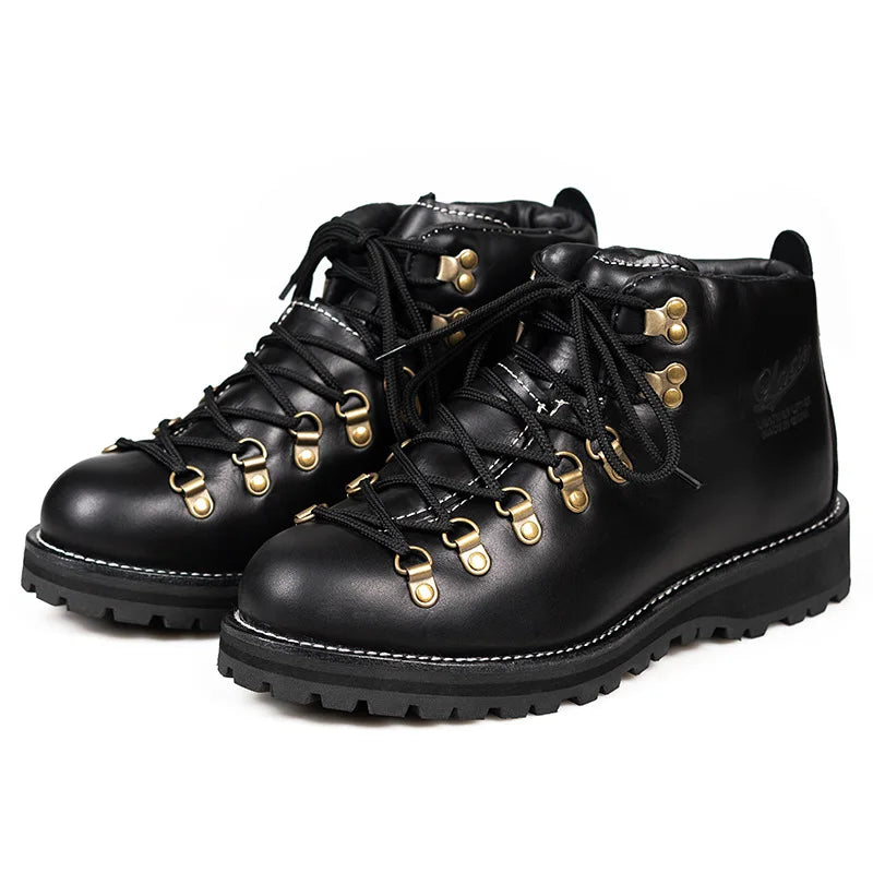LAGIES cow leather Hiking shoes walking boots men Goodyear shoes trendy casual ankle shoes walking trekking outdoor sneakers