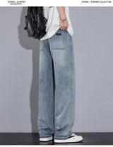 Men's Light Blue Straight-Leg Jeans