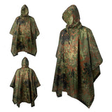 Waterproof Camo Rain Poncho – Unisex Outdoor Gear